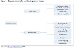 Revenue streams for social enterprises in Europe