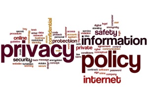 Privacy policy word cloud concept